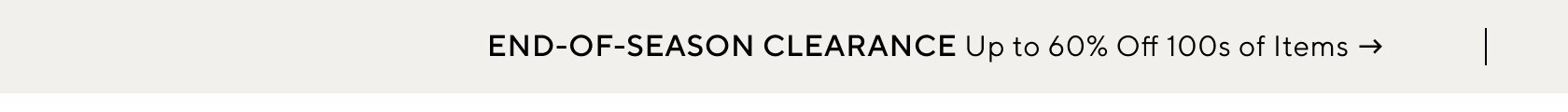 End of Season Clearance